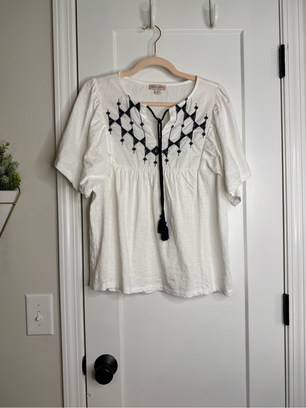 Knox Rose Embroidered Top